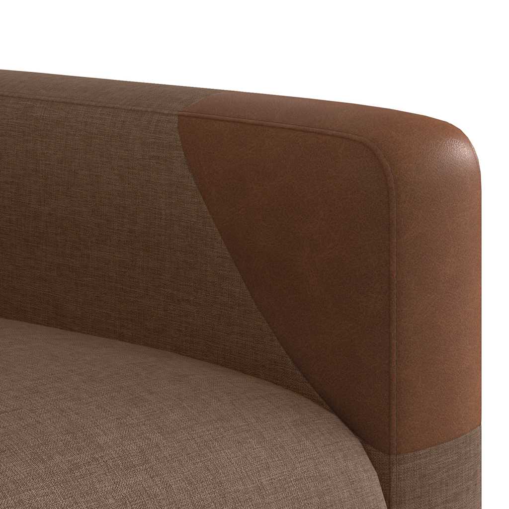 Poltrona de massagens reclinável tecido castanho