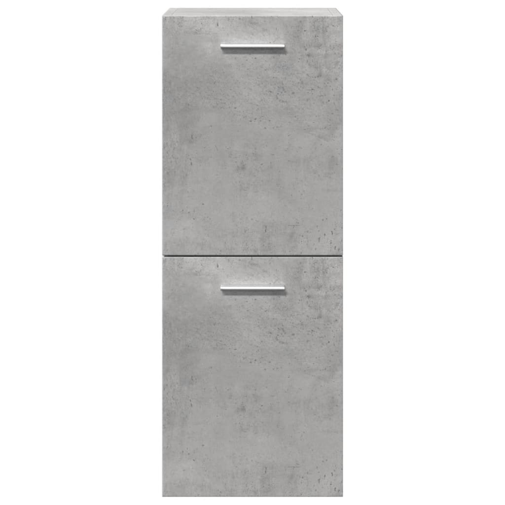 4 pcs conj. móveis casa banho derivados madeira cinza cimento