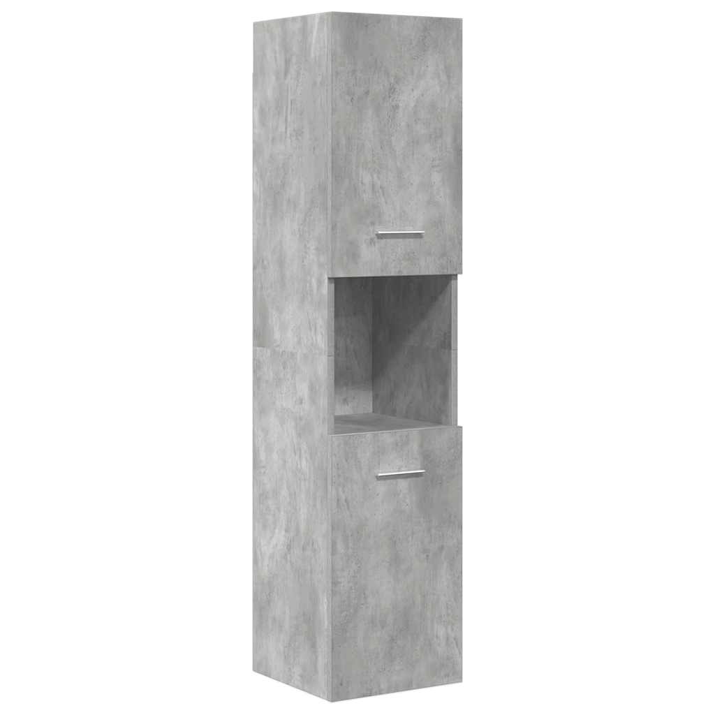 4 pcs conj. móveis casa banho derivados madeira cinza cimento