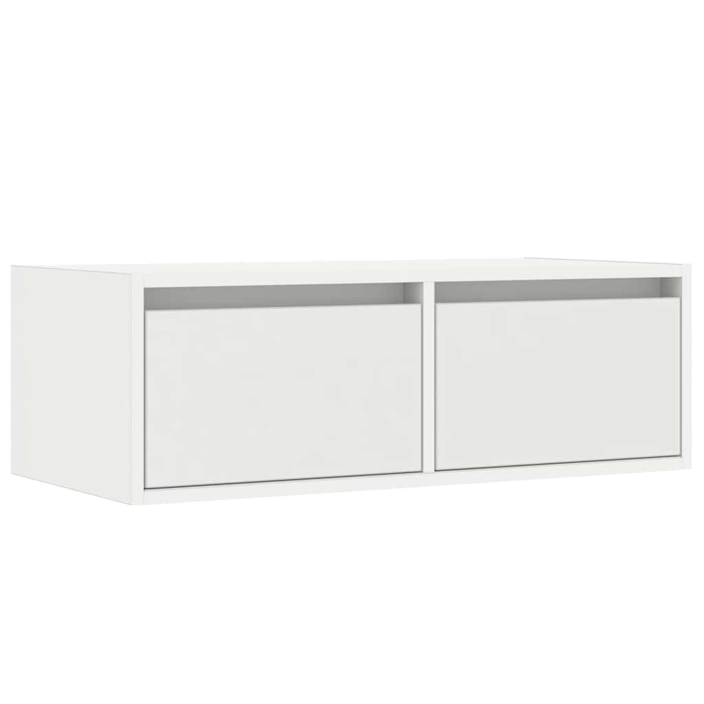 Móvel de TV com luzes LED 75x35,5x25 cm branco