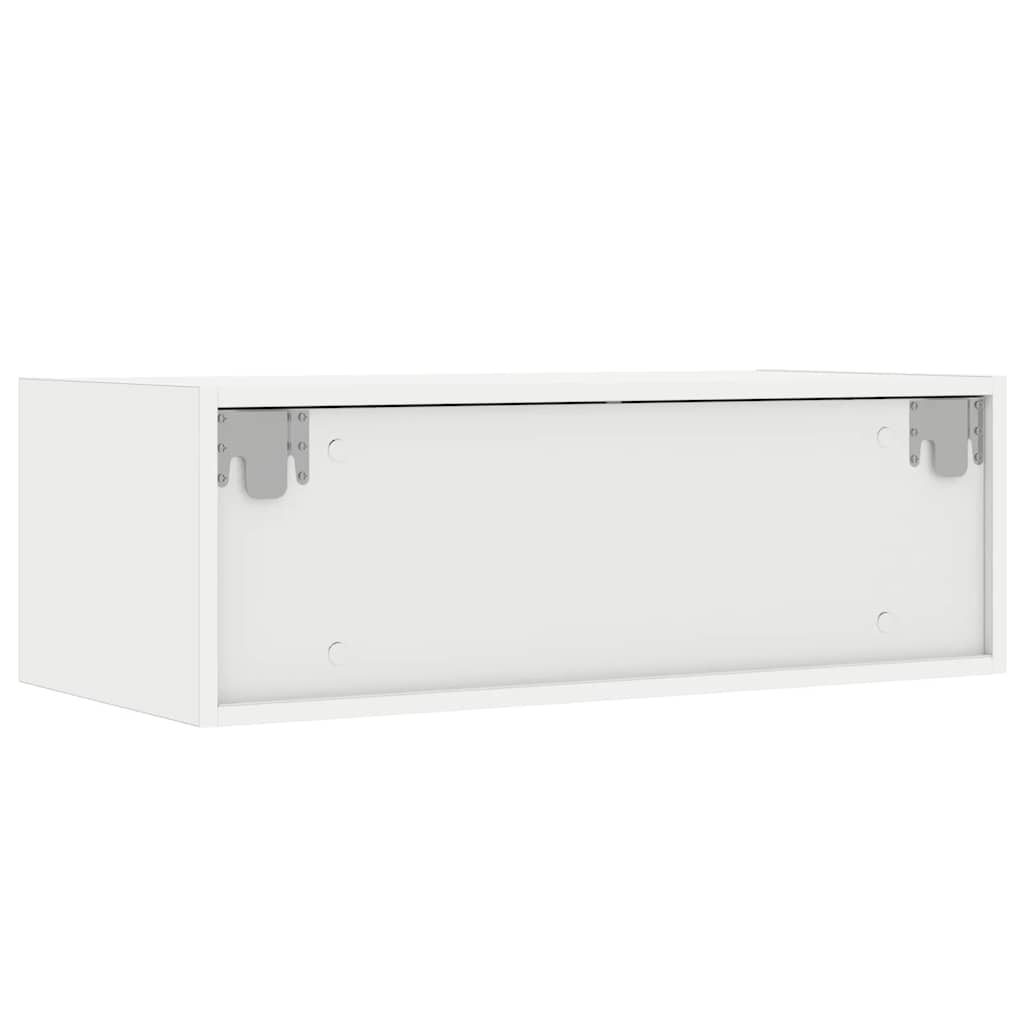 Móvel de TV com luzes LED 75x35,5x25 cm branco