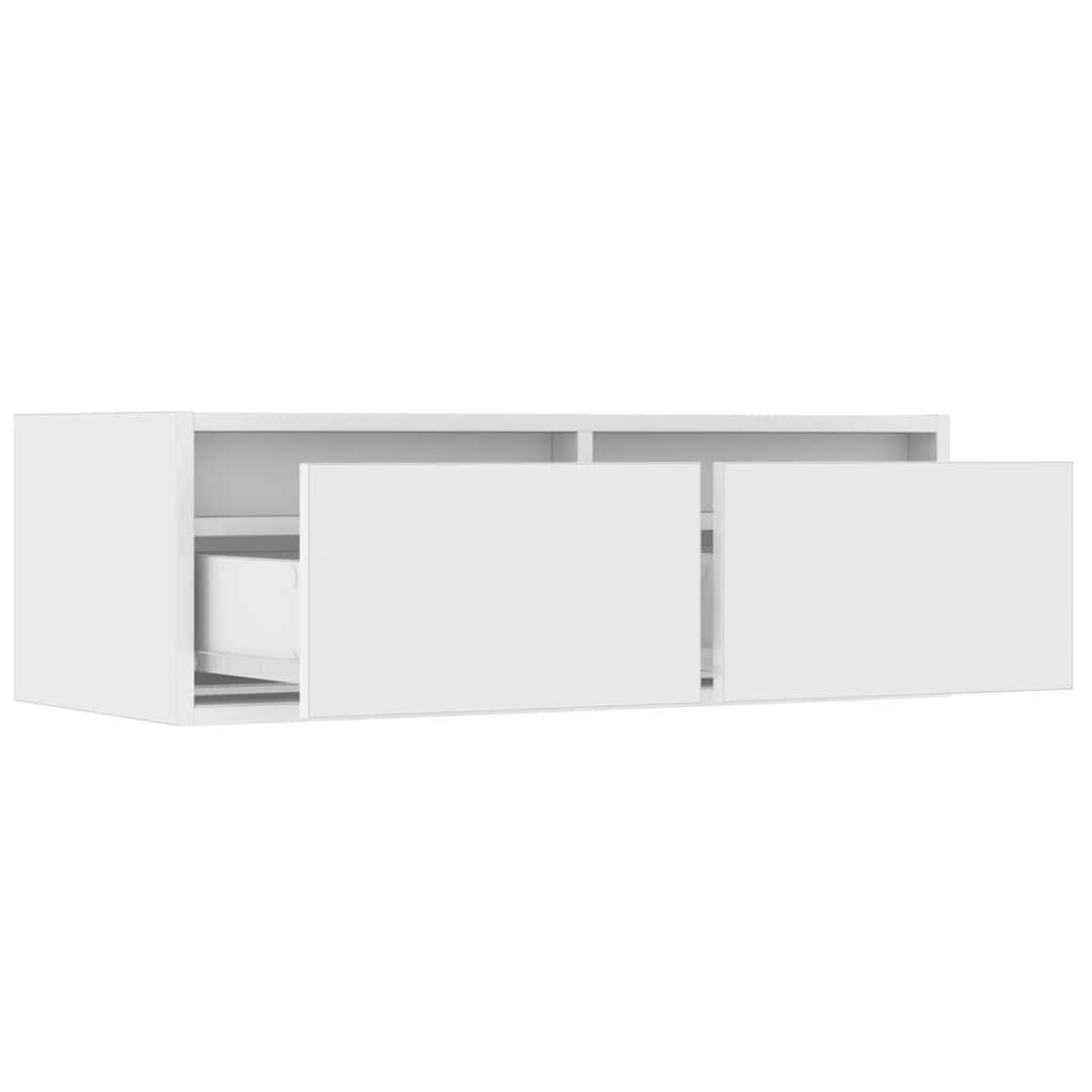 Móvel de TV com luzes LED 75x35,5x25 cm branco