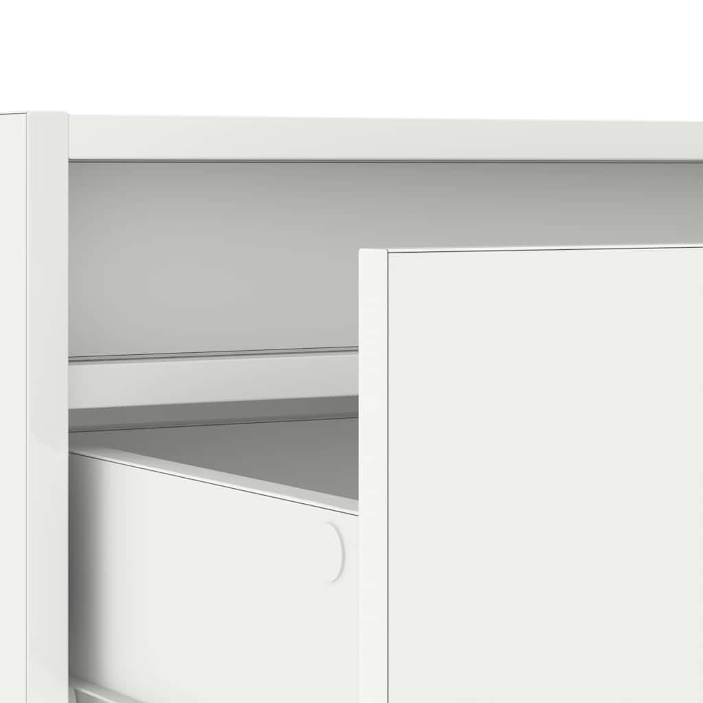 Móvel de TV com luzes LED 75x35,5x25 cm branco