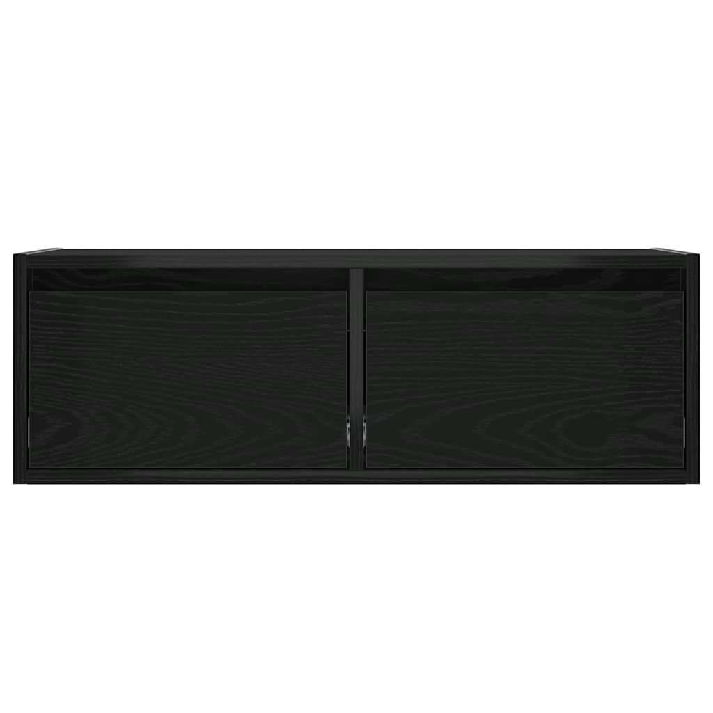 Móvel de TV com luzes LED 75x35,5x25 cm carvalho preto