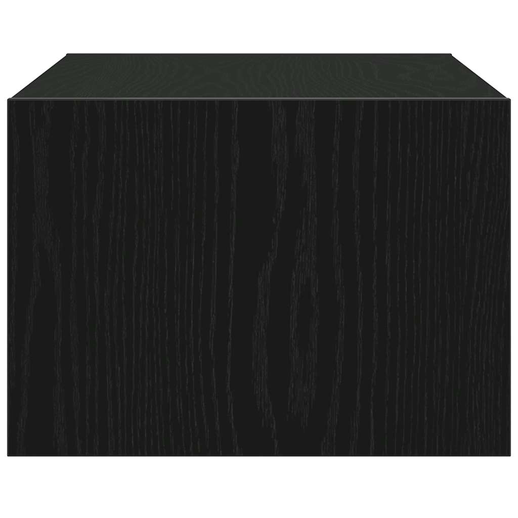Móvel de TV com luzes LED 75x35,5x25 cm carvalho preto