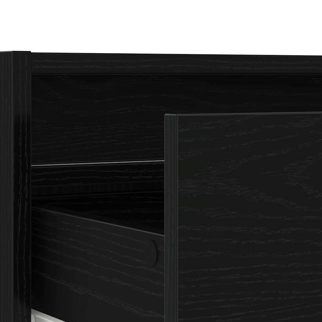 Móvel de TV com luzes LED 75x35,5x25 cm carvalho preto