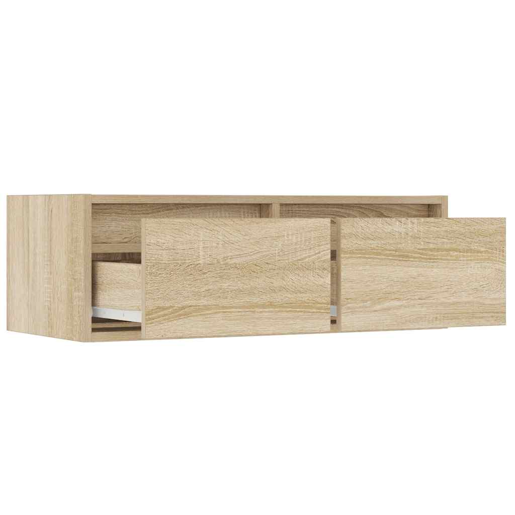Móvel de TV com luzes LED 75x35,5x25 cm carvalho sonoma