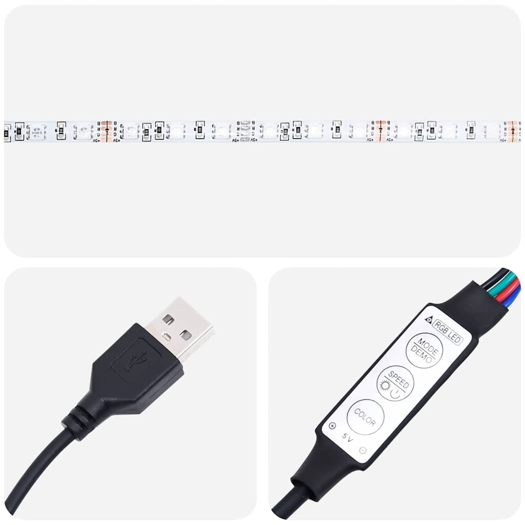 Móvel de TV com luzes LED 75x35,5x25 cm cinzento cimento