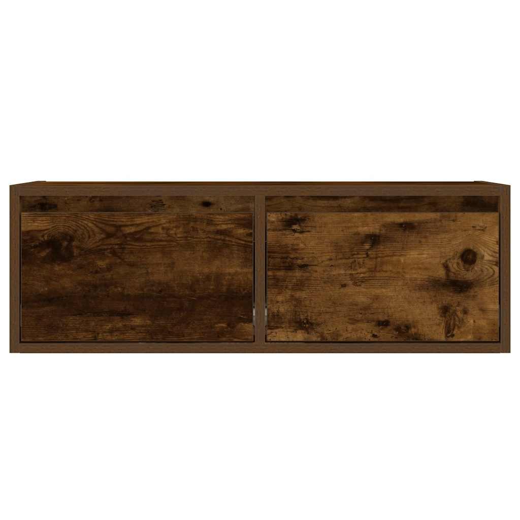Móvel de TV com luzes LED 75x35,5x25 cm carvalho fumado