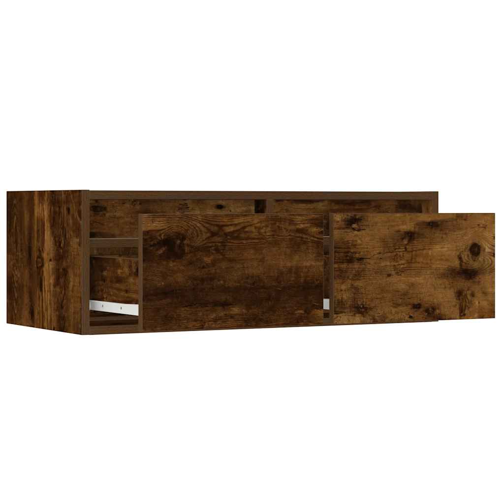 Móvel de TV com luzes LED 75x35,5x25 cm carvalho fumado