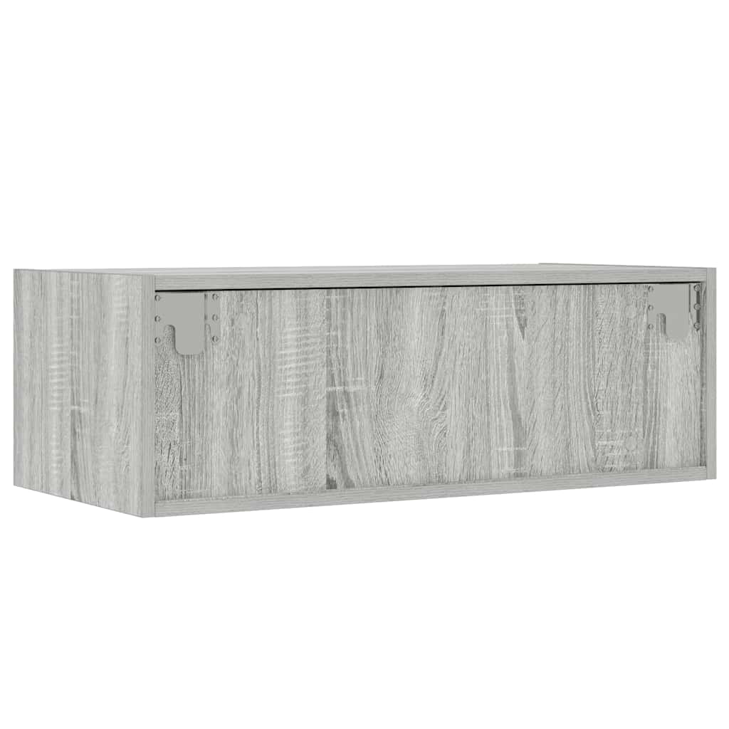 Móvel de TV com luzes LED 75x35,5x25 cm cinzento sonoma