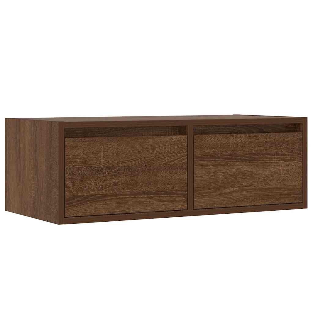 Móvel de TV com luzes LED 75x35,5x25 cm cor carvalho castanho
