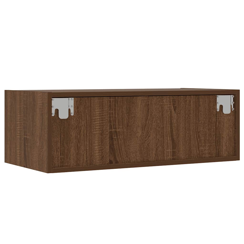 Móvel de TV com luzes LED 75x35,5x25 cm cor carvalho castanho