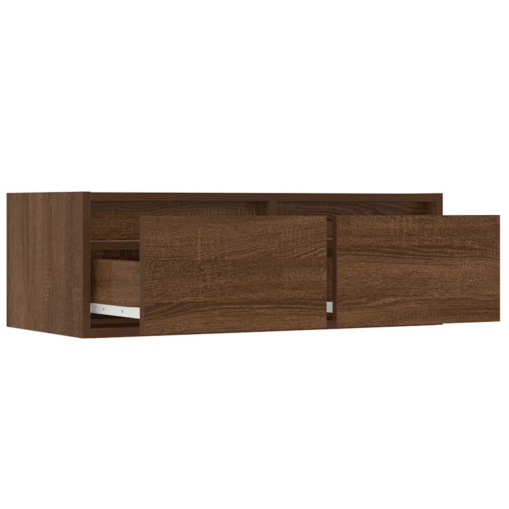 Móvel de TV com luzes LED 75x35,5x25 cm cor carvalho castanho