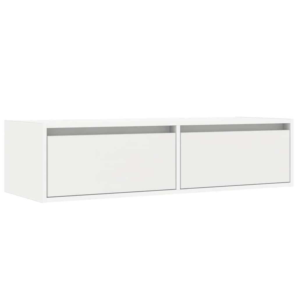 Móvel de TV com luzes LED 100X35,5x25 cm branco