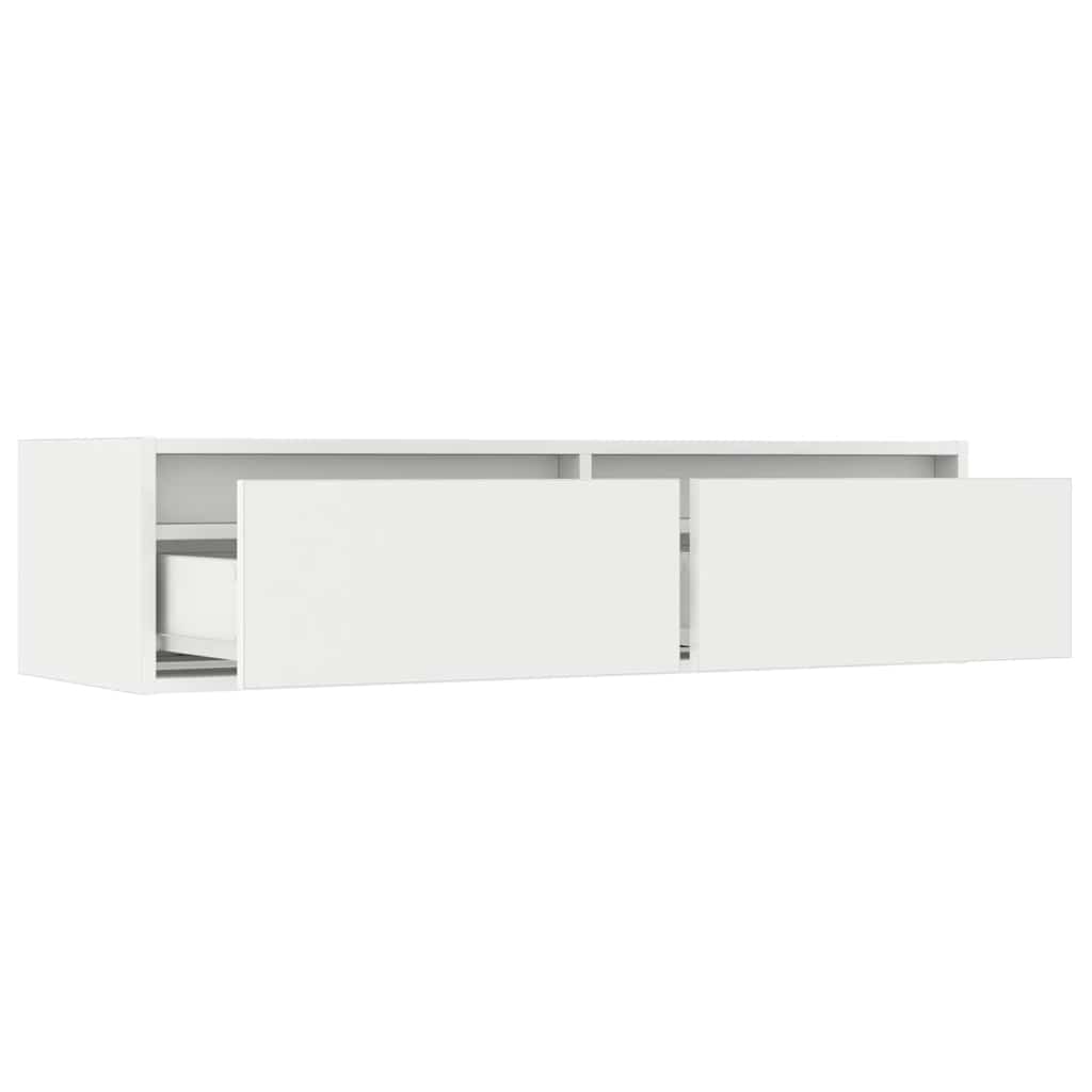 Móvel de TV com luzes LED 100X35,5x25 cm branco