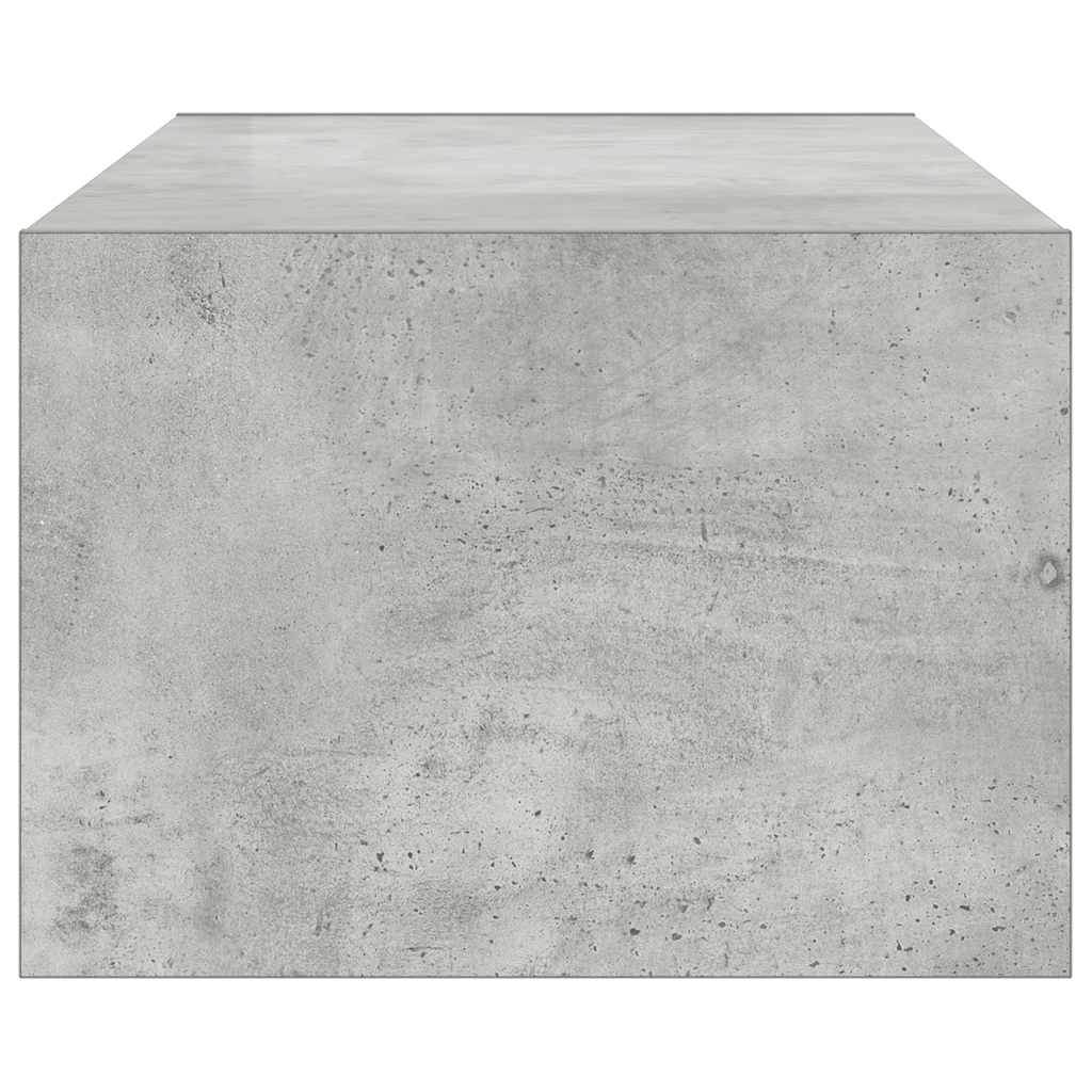 Móvel de TV com luzes LED 100X35,5x25 cm cinzento cimento