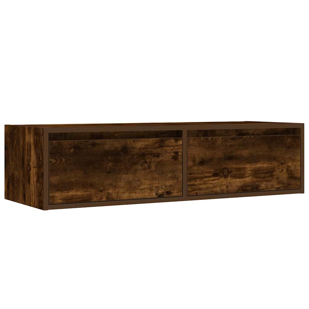 Móvel de TV com luzes LED 100X35,5x25 cm carvalho fumado