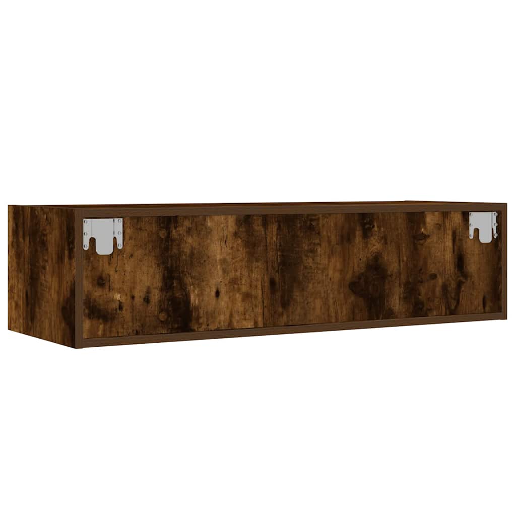 Móvel de TV com luzes LED 100X35,5x25 cm carvalho fumado