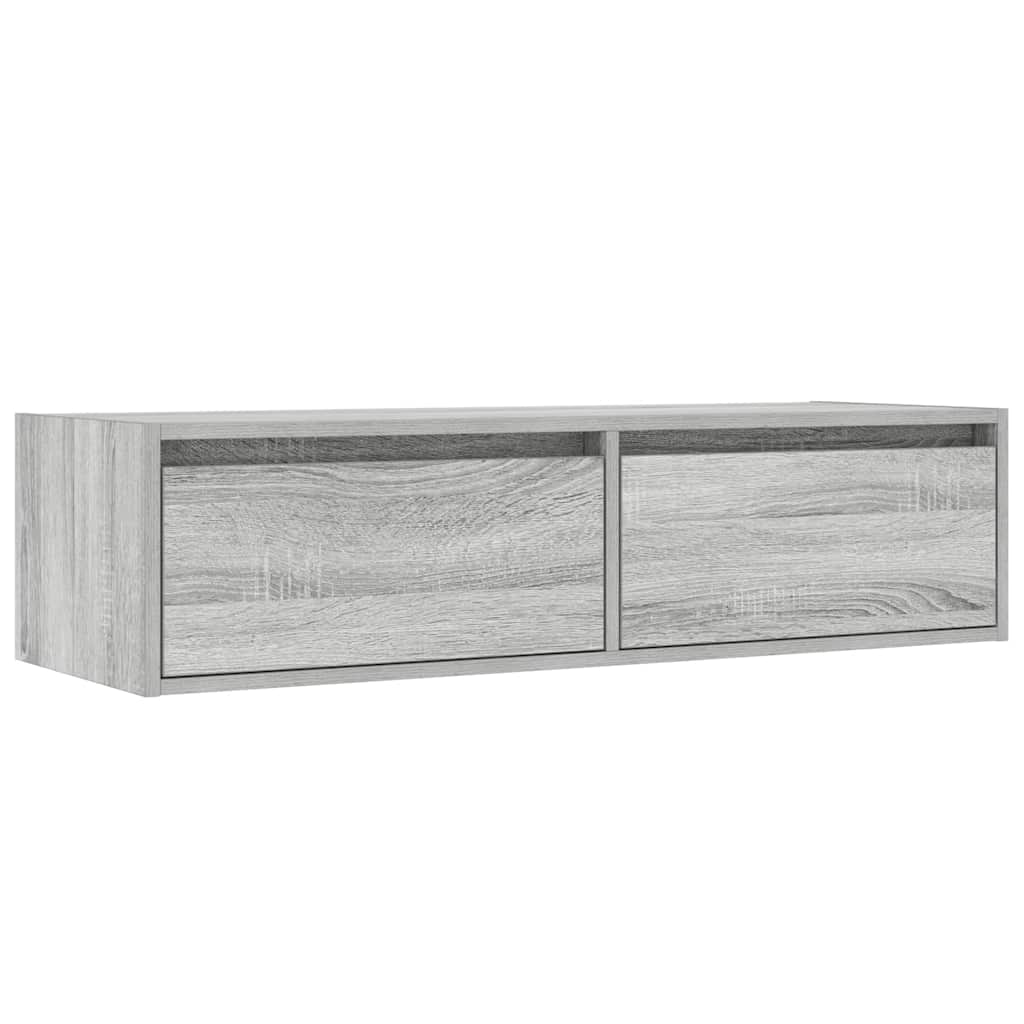 Móvel de TV com luzes LED 100X35,5x25 cm sonoma cinza