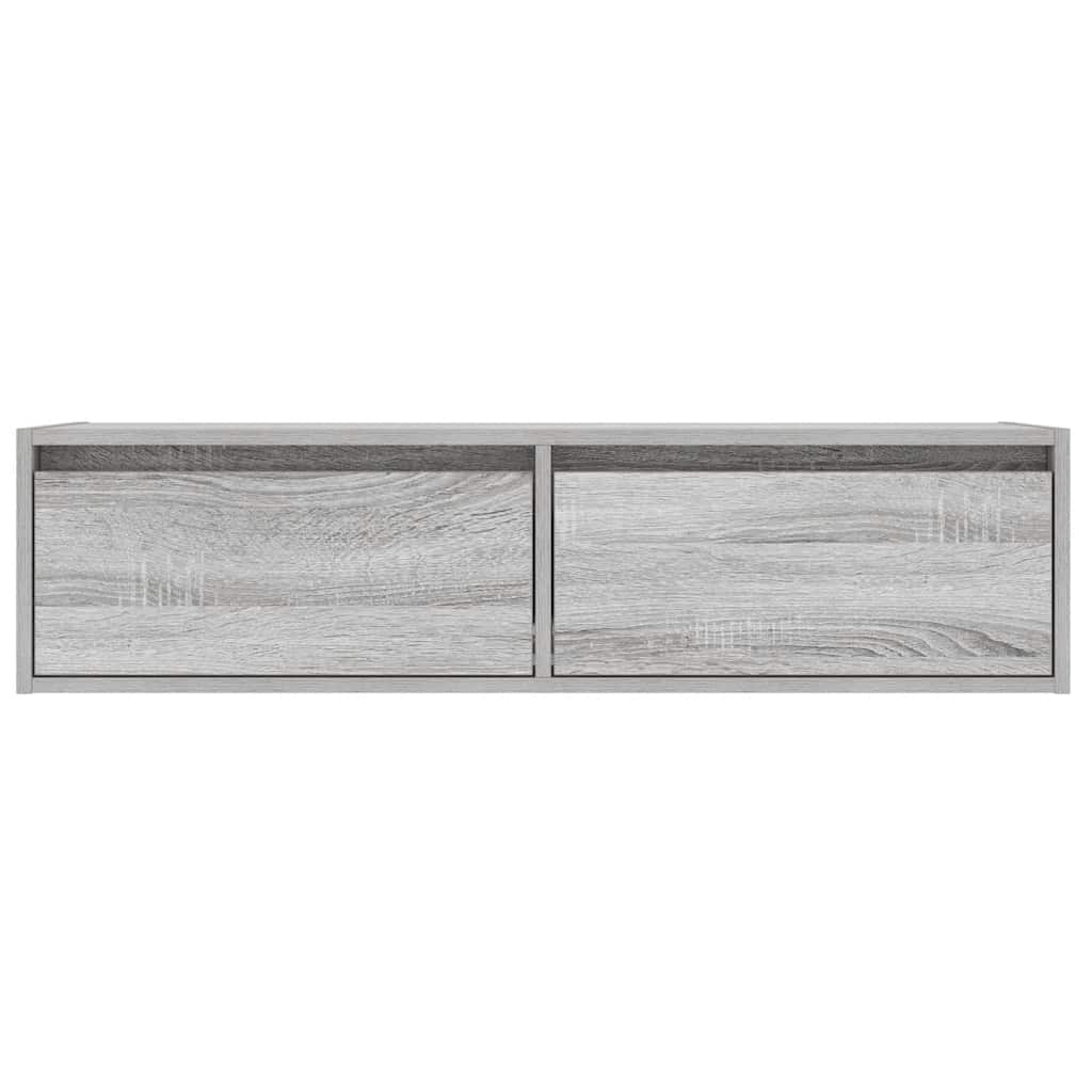 Móvel de TV com luzes LED 100X35,5x25 cm sonoma cinza