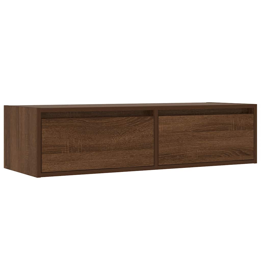 Móvel de TV com luzes LED 100X35,5x25 cm cor carvalho castanho