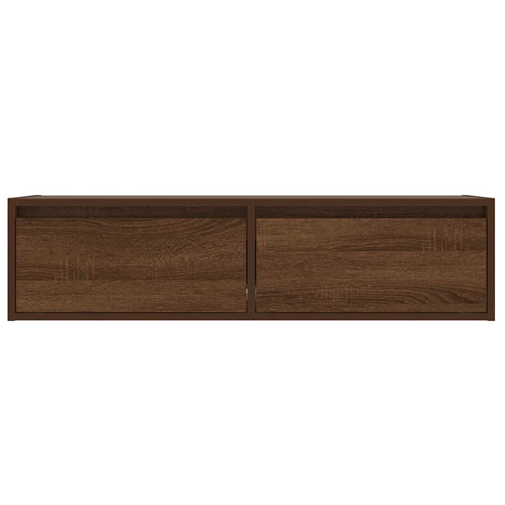 Móvel de TV com luzes LED 100X35,5x25 cm cor carvalho castanho