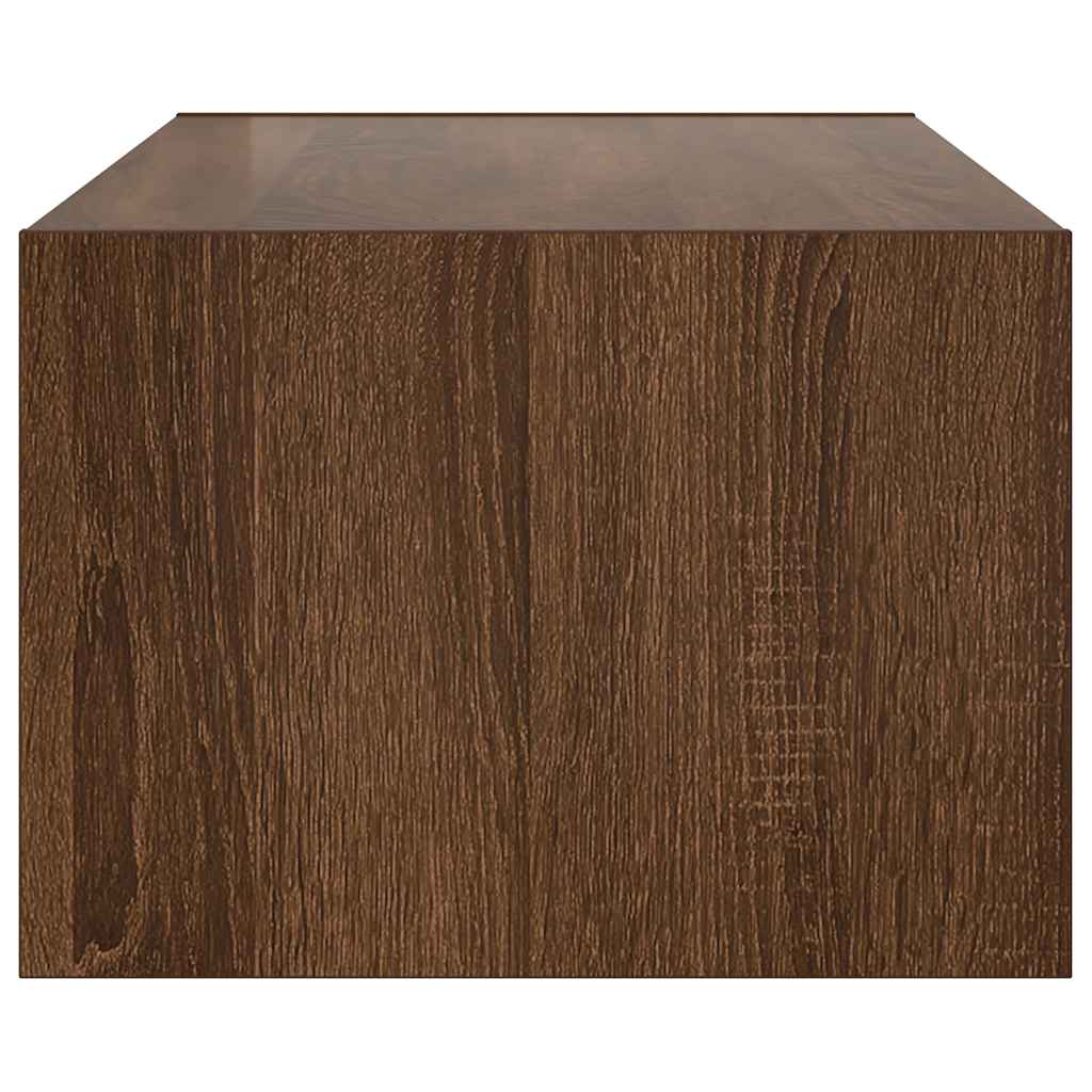 Móvel de TV com luzes LED 100X35,5x25 cm cor carvalho castanho