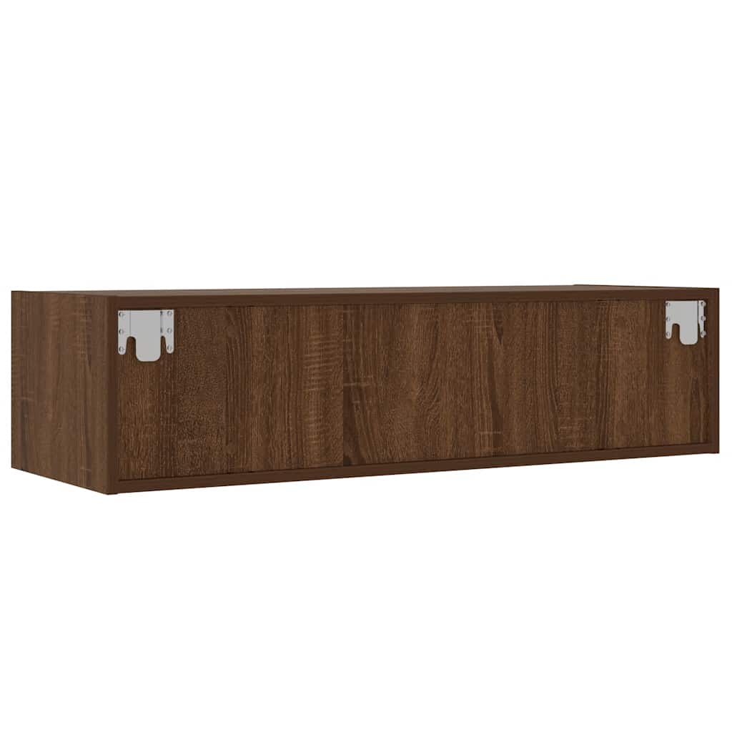 Móvel de TV com luzes LED 100X35,5x25 cm cor carvalho castanho