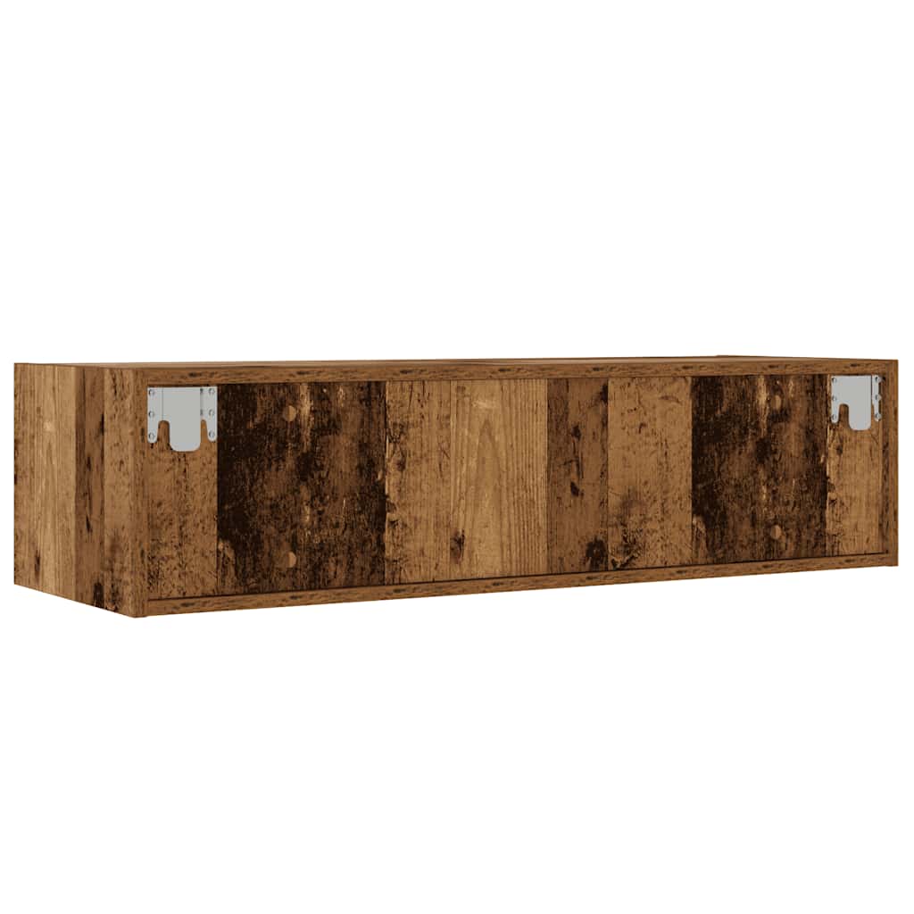 Móvel de TV com luzes LED 100X35,5x25 cm madeira velha