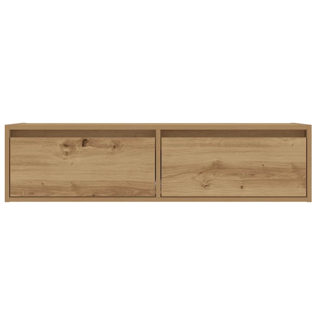Móvel de TV com luzes LED 100X35,5x25 cm carvalho artisiano
