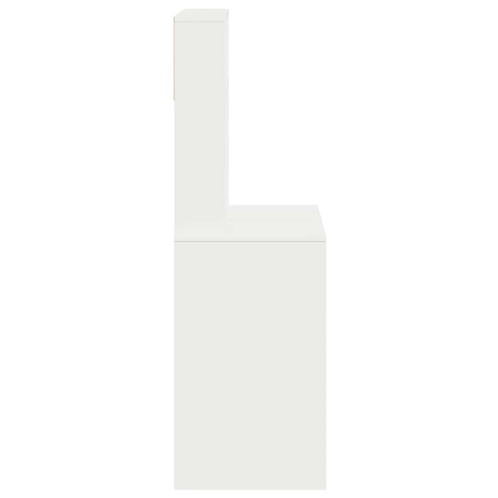 Secretária c/ prateleiras 100x45x140cm derivados madeira branco