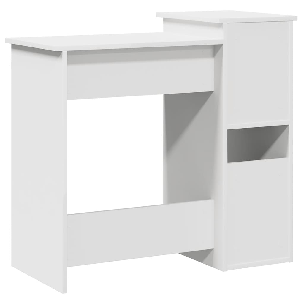 Secretária com prateleiras 84x40x78 cm contraplacado branco