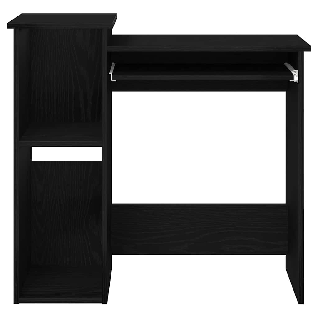 Secretária com prateleiras 84x40x78 cm contraplacado preto