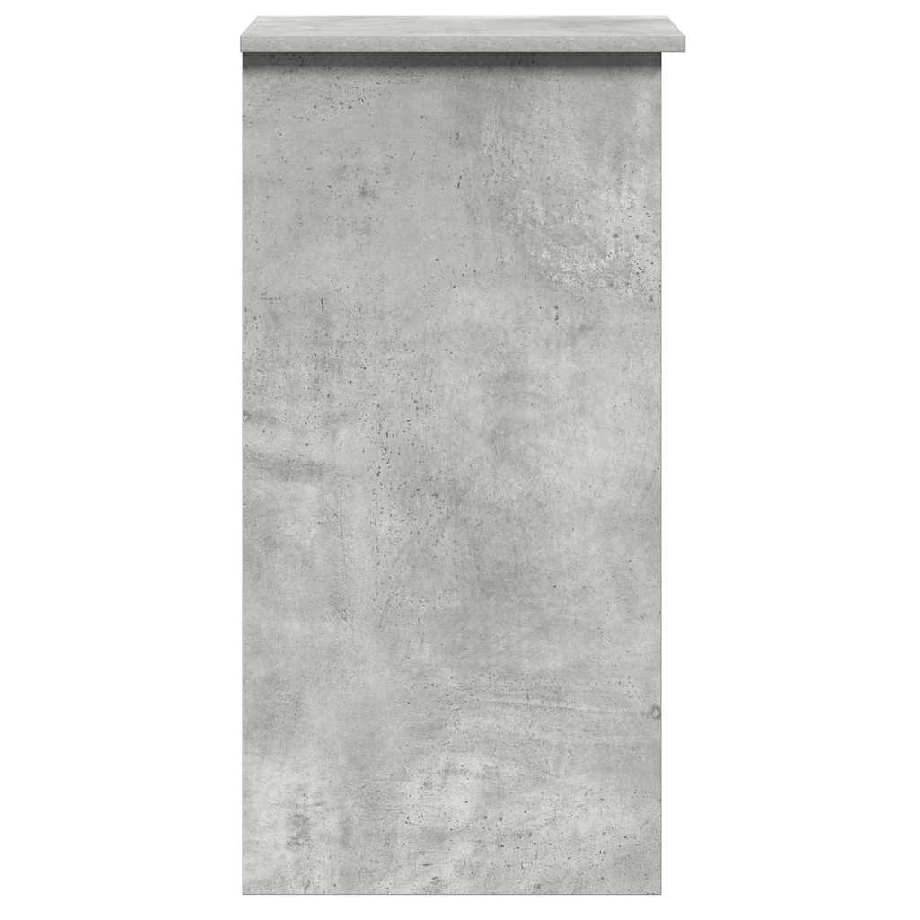 Secretária c/ prateleiras 84x40x78 cm contrap. cinzento cimento