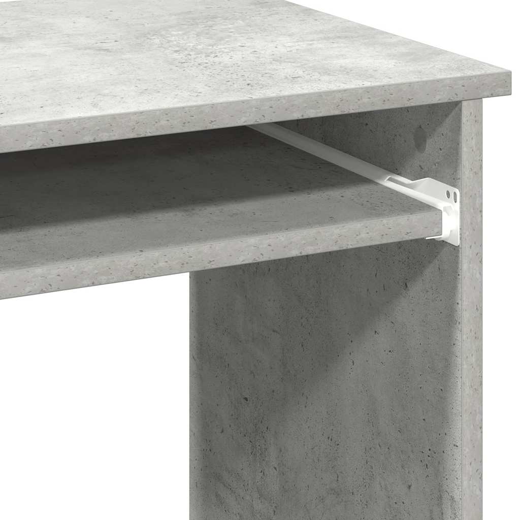 Secretária c/ prateleiras 84x40x78 cm contrap. cinzento cimento