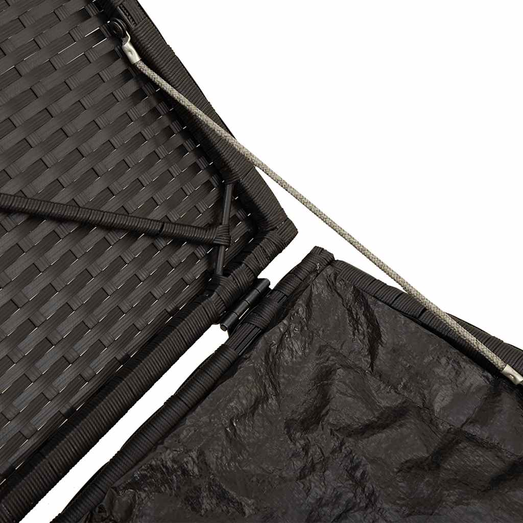 Bancos de jardim com almofadas 2 unid 40x40x43 cm vime PE preto