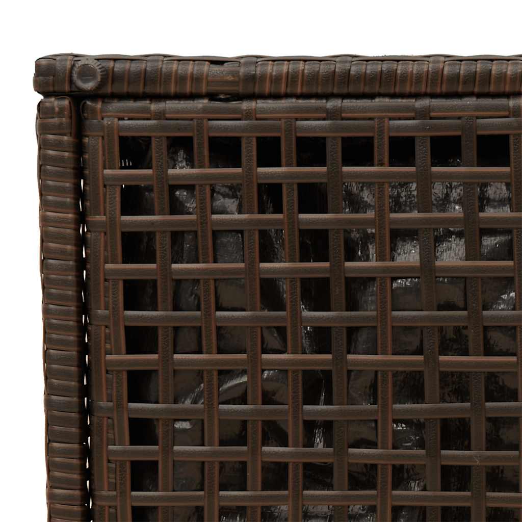 Bancos jardim com almofadas 2 unid 40x40x43 cm vime PE castanho