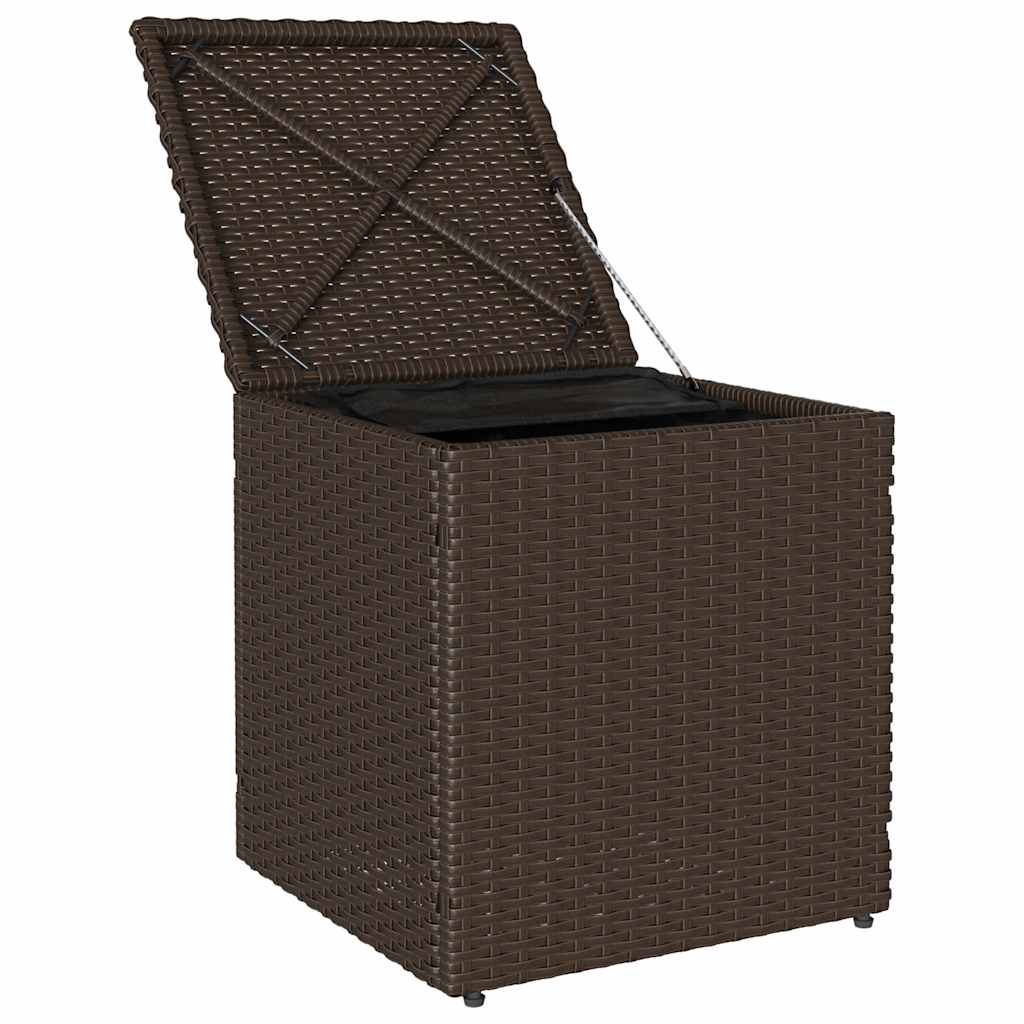 Bancos jardim com almofadas 2 unid 40x40x43 cm vime PE castanho