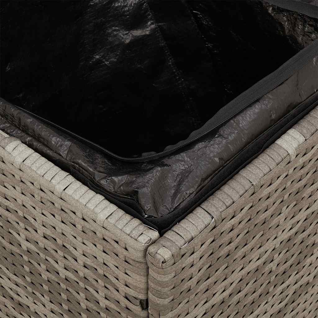 Bancos jardim com almofadas 2 unid 40x40x43 cm vime PE cinzento