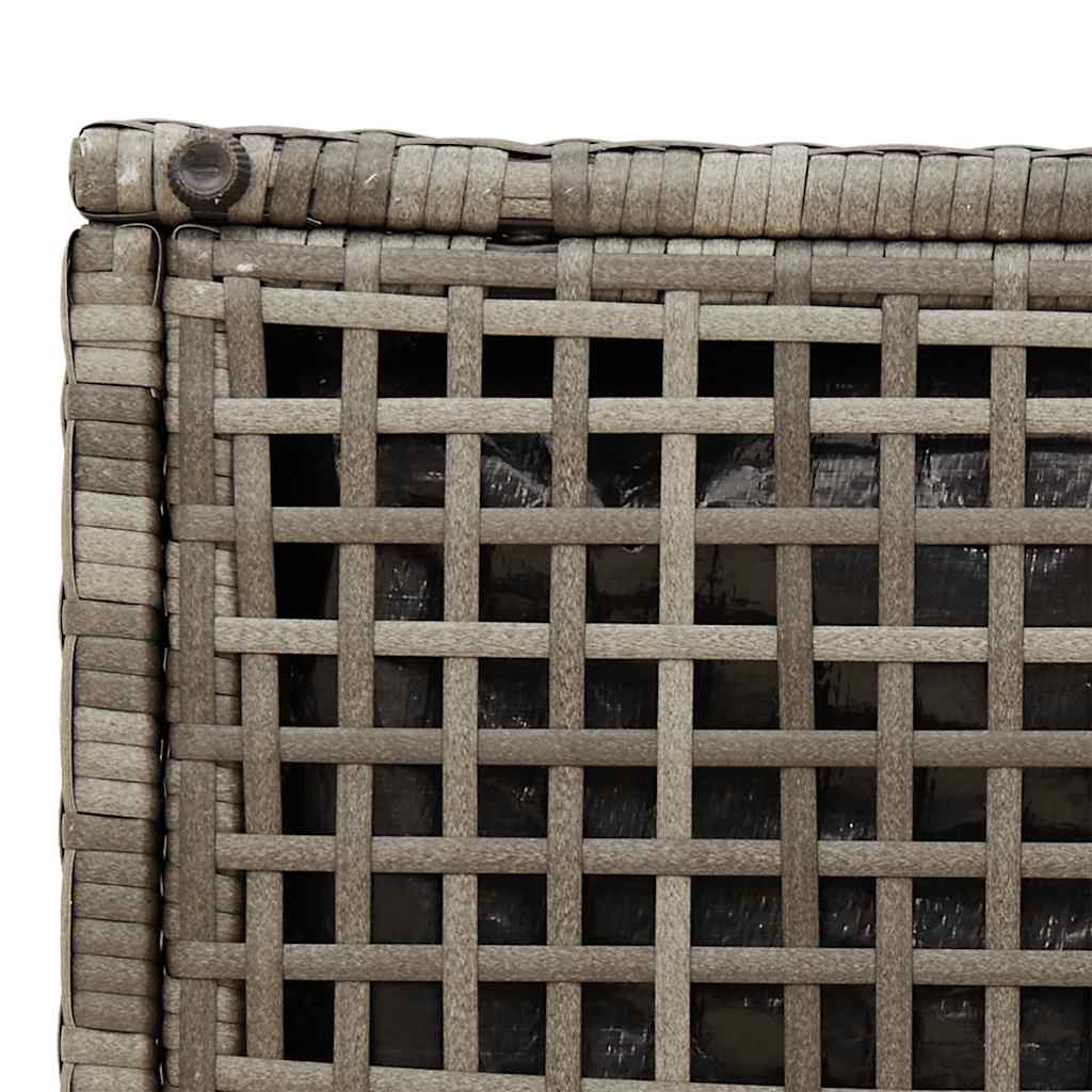 Bancos jardim com almofadas 2 unid 40x40x43 cm vime PE cinzento