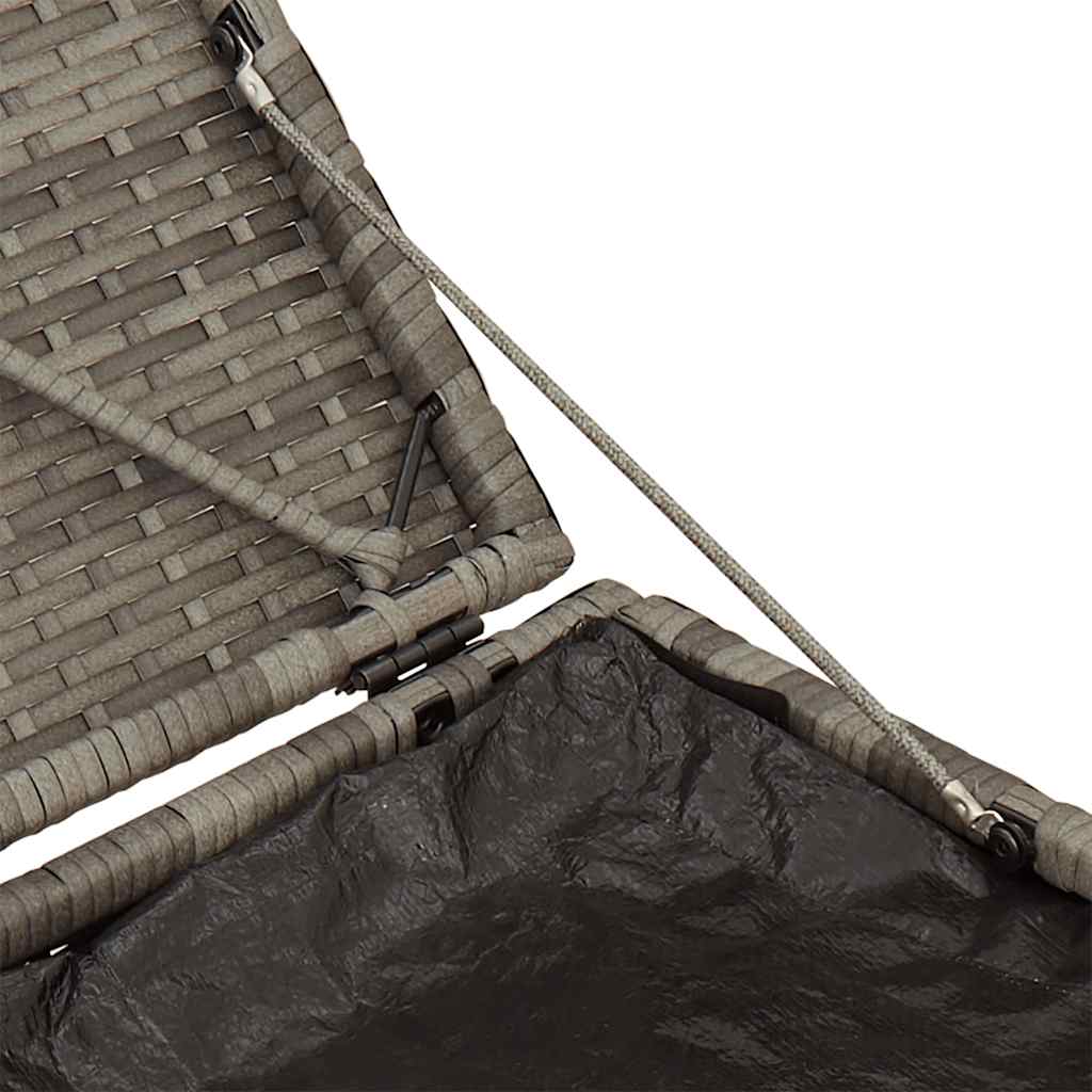 Bancos jardim com almofadas 2 unid 40x40x43 cm vime PE cinzento