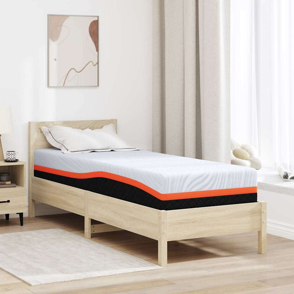 Colchão Branco e Cinza 70 x 200 cm Espuma de Memória