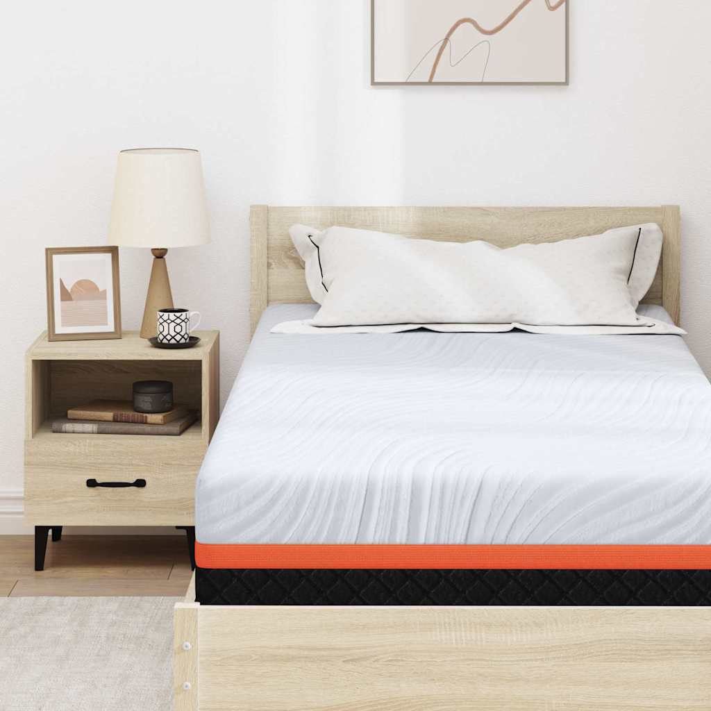 Colchão Branco e Cinza 90 x 190 cm Espuma de Memória