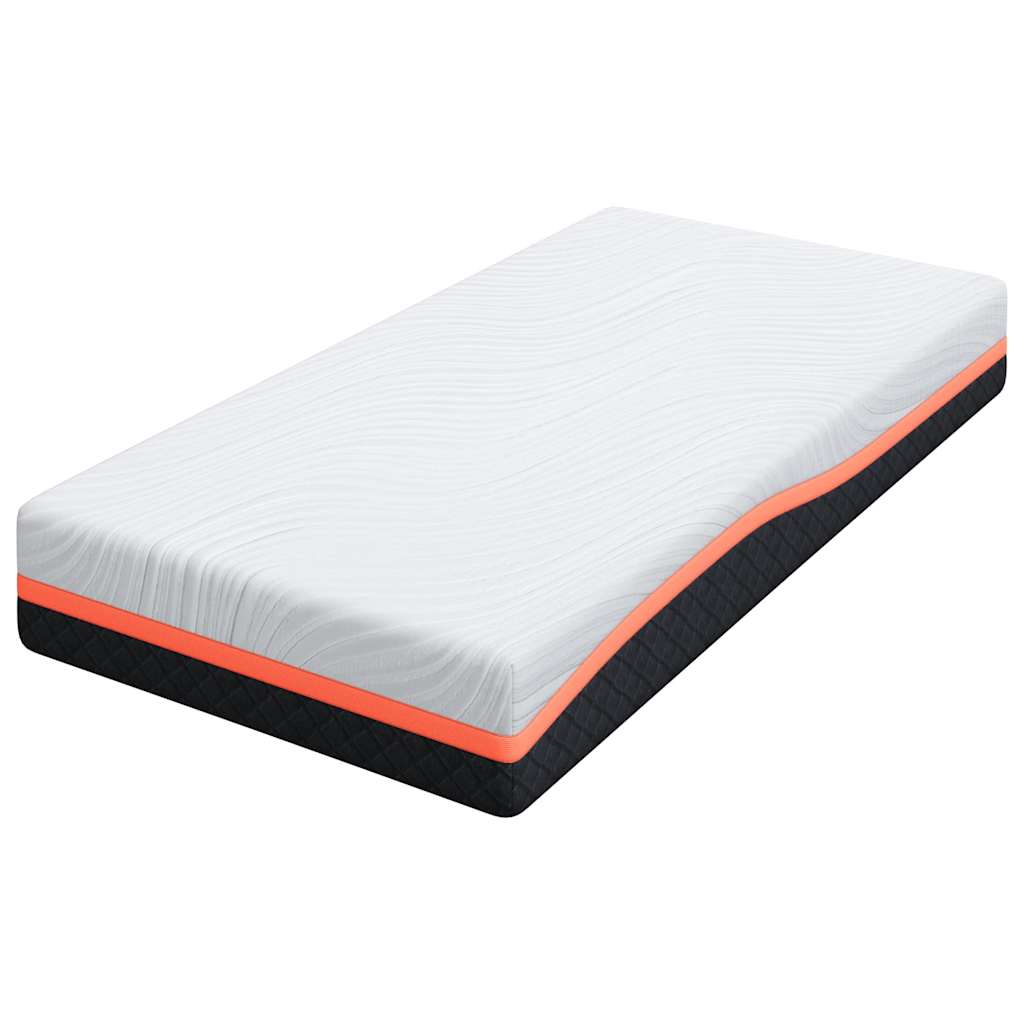 Colchão Branco e Cinza 90 x 190 cm Espuma de Memória