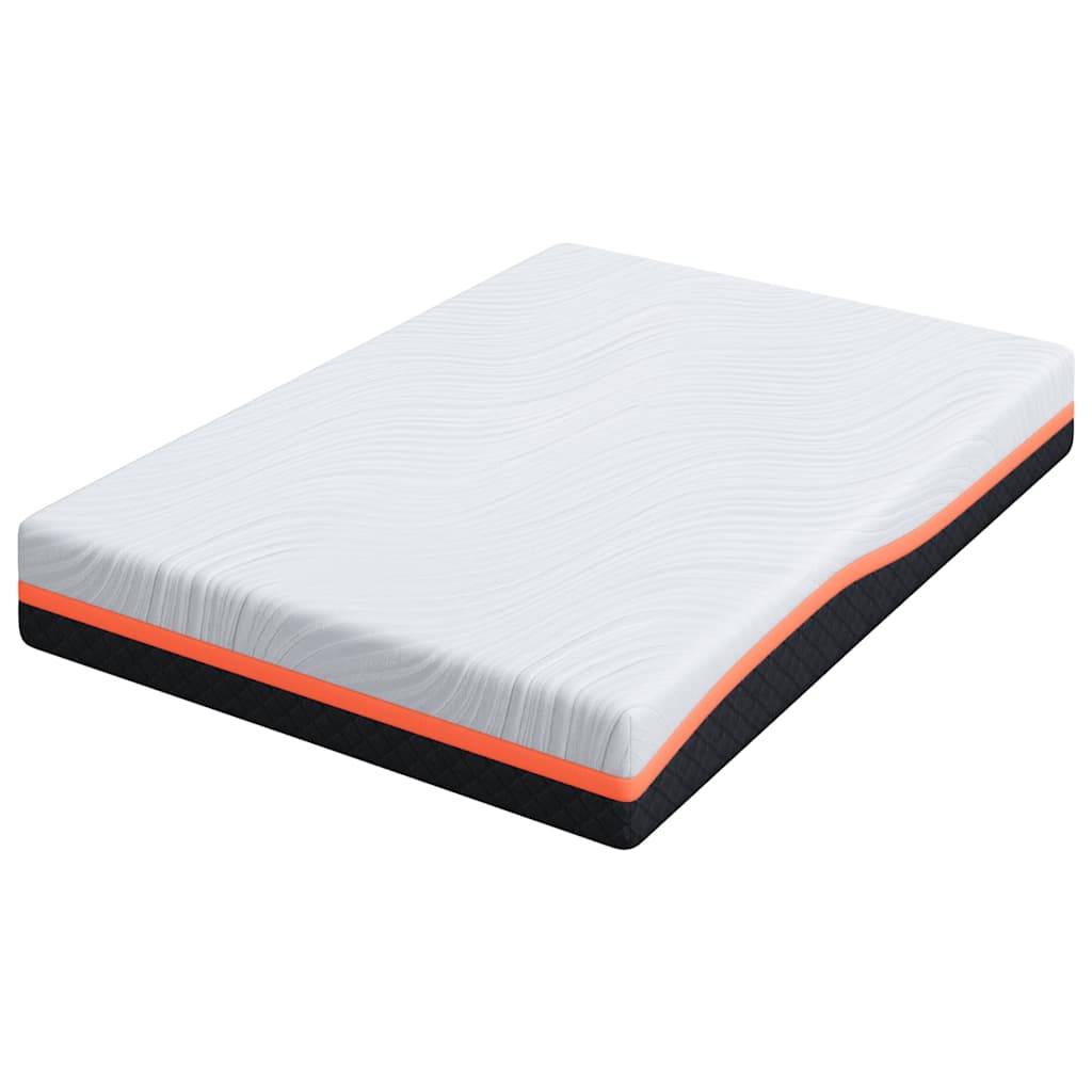 Colchão Branco e Cinza 140 x 190 cm Espuma de Memória