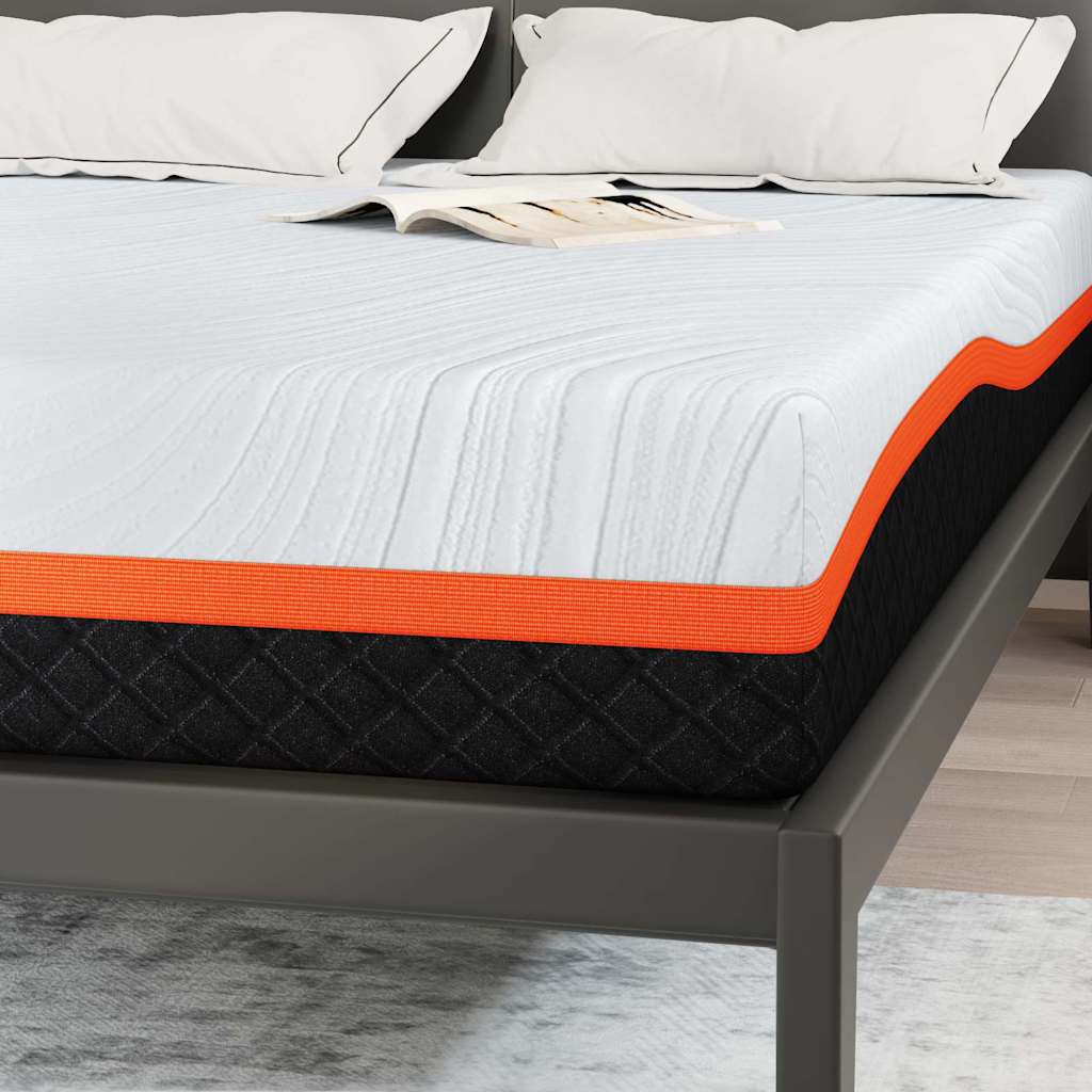 Colchão Branco e Cinza 140 x 200 cm Espuma de Memória