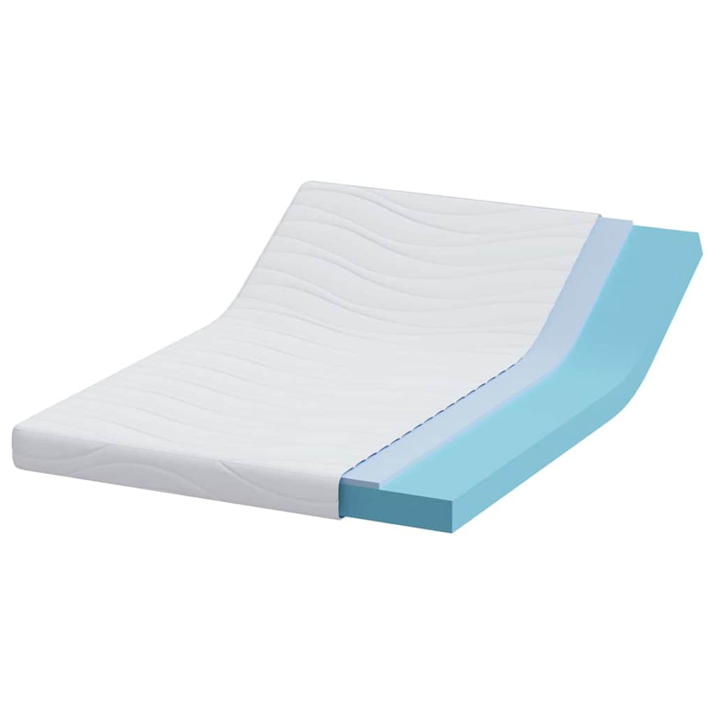Colchão Branco 140 x 190 cm Espuma de Memória de Gel