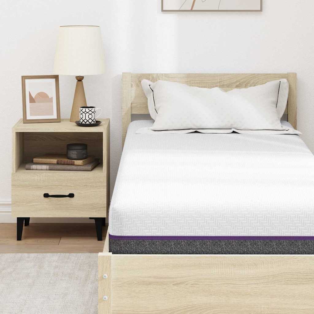 Colchão Branco e Cinza 70 x 200 cm Espuma de Memória