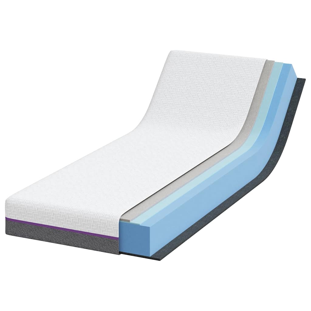 Colchão Branco e Cinza 70 x 200 cm Espuma de Memória